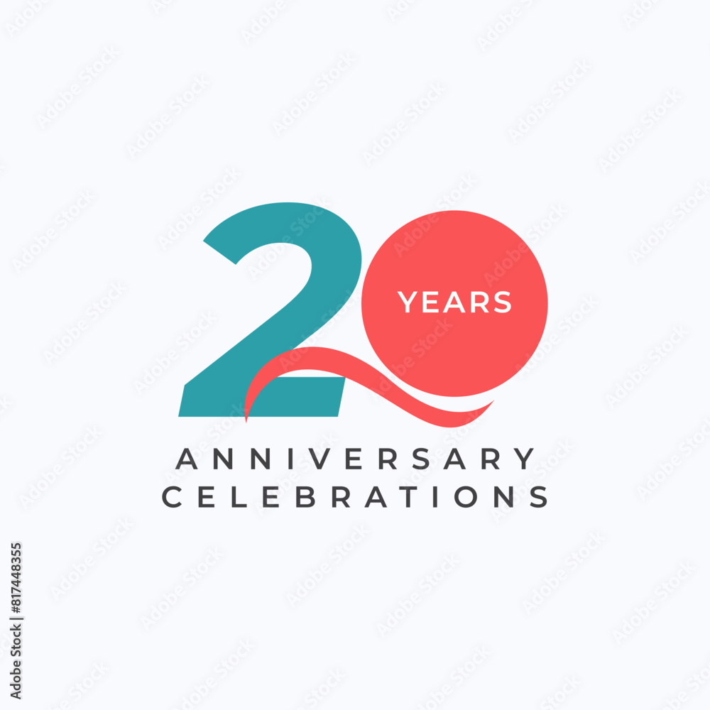 20 Years Anniversary Celebration Vector Template Design Illustration 20 Years Anniversary Celebration Vector Template Design Illustration