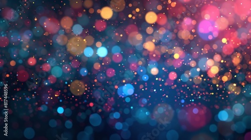 Abstract background with scattered colorful particles
