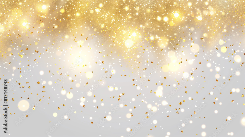 Shiny Gold Glitter on Clear Background, Gorgeous Golden Glitter on Clear Background