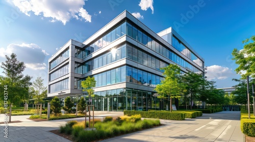 business building, corporate headquarters with Modern Architecture 
