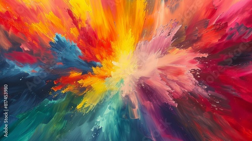 Wallpaper Mural Color Emotion series. Visually pleasing composition of color burst splash explosion for works on imagination, creativity art and design Torontodigital.ca