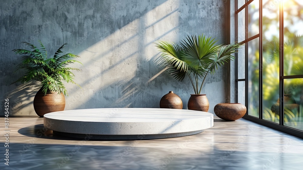 Sport podium in a modern minimalist style with sleek lines and simple shapes Sport podium in a modern minimalist style with sleek lines and simple shapes