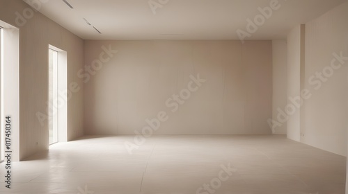 Wallpaper Mural Minimalism empty room with a minimalist design and a neutral color palette. Close up Torontodigital.ca