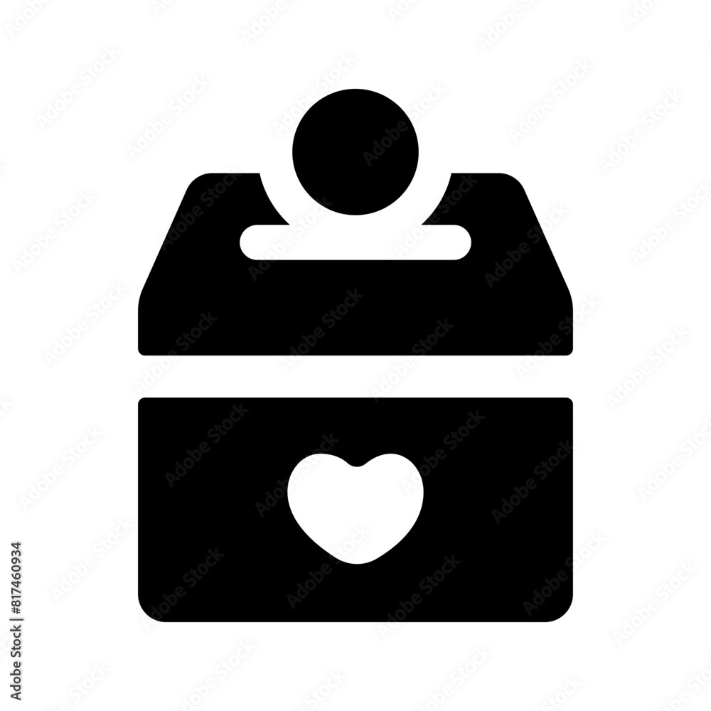 Donation icon. Thin line element from crowdfunding icons. charity and humans. EPS 10 Donation icon. Thin line element from crowdfunding icons. charity and humans. EPS 10