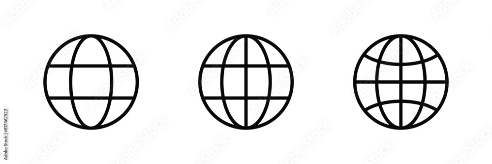 globe icon set vector. homepage icon set globe icon set vector. homepage icon set