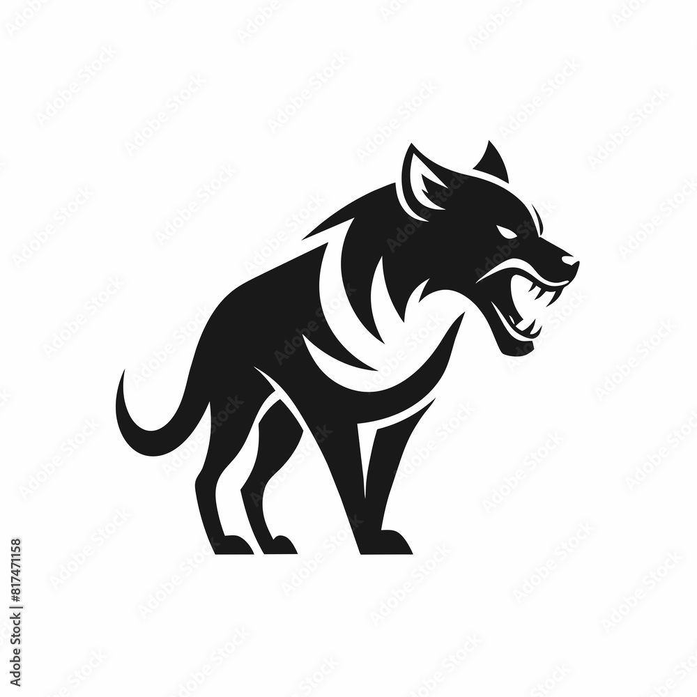 Minimalist Fierce hyena logo vector illustration.
Minimalist Fierce hyena logo vector illustration.
