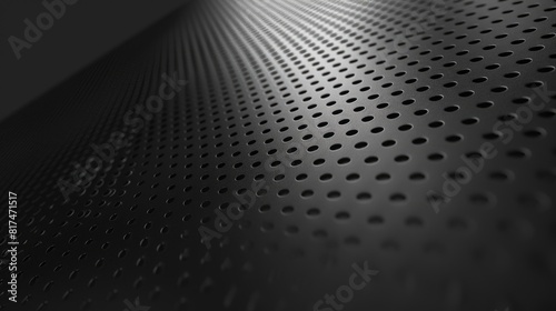 Black metal surface with a pattern of small round holes AIG51A.