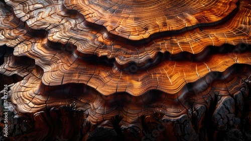 Wallpaper Mural closeup oak wood surface with deeply textured . Torontodigital.ca