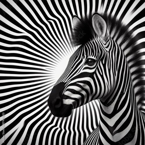 Black and White Zebra Illustration