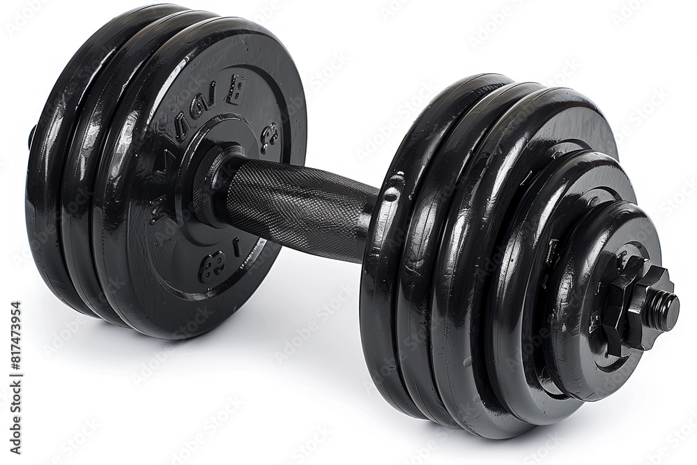 Naklejka premium Dumbbell isolated on white background.