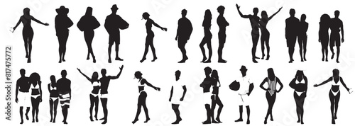 beach people  collection silhouette