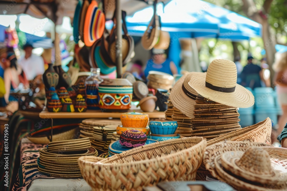 An artisanal craft market, with unique handmade items and talented artisans, Generative AI An artisanal craft market, with unique handmade items and talented artisans, Generative AI