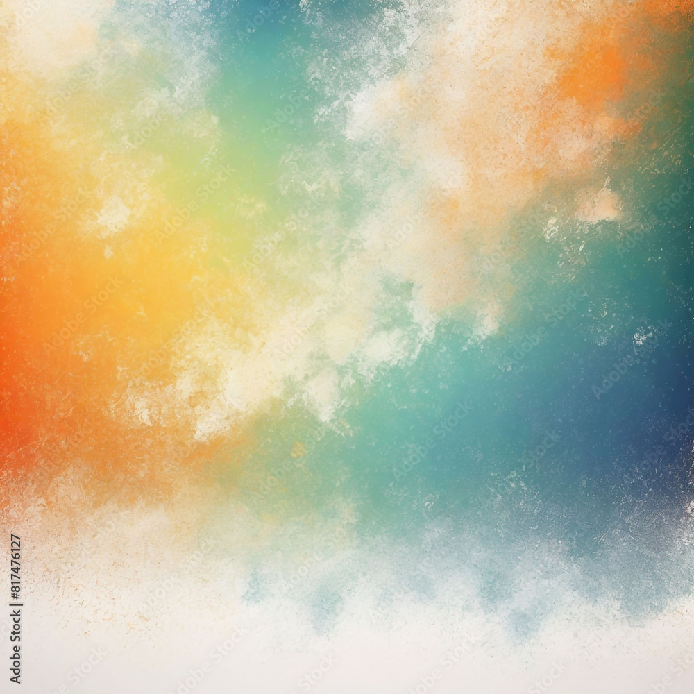 Fototapeta premium white-green-blue-orange-yellow--grainy-noise-grungy-empty-space-or-spray-texture--a-rough-abstract