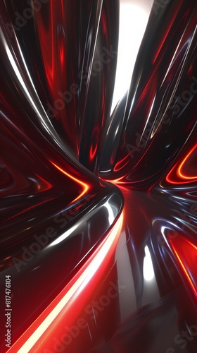 Abstract red and silver metallic background © Georgina Burrows