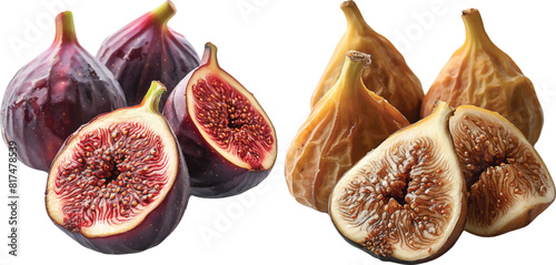 dried figs isolate on white