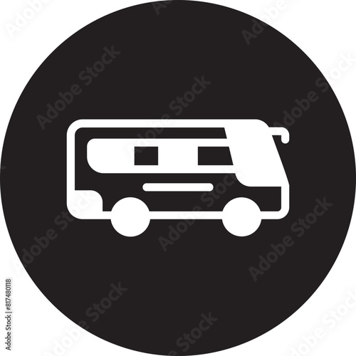 autobus glyph icon