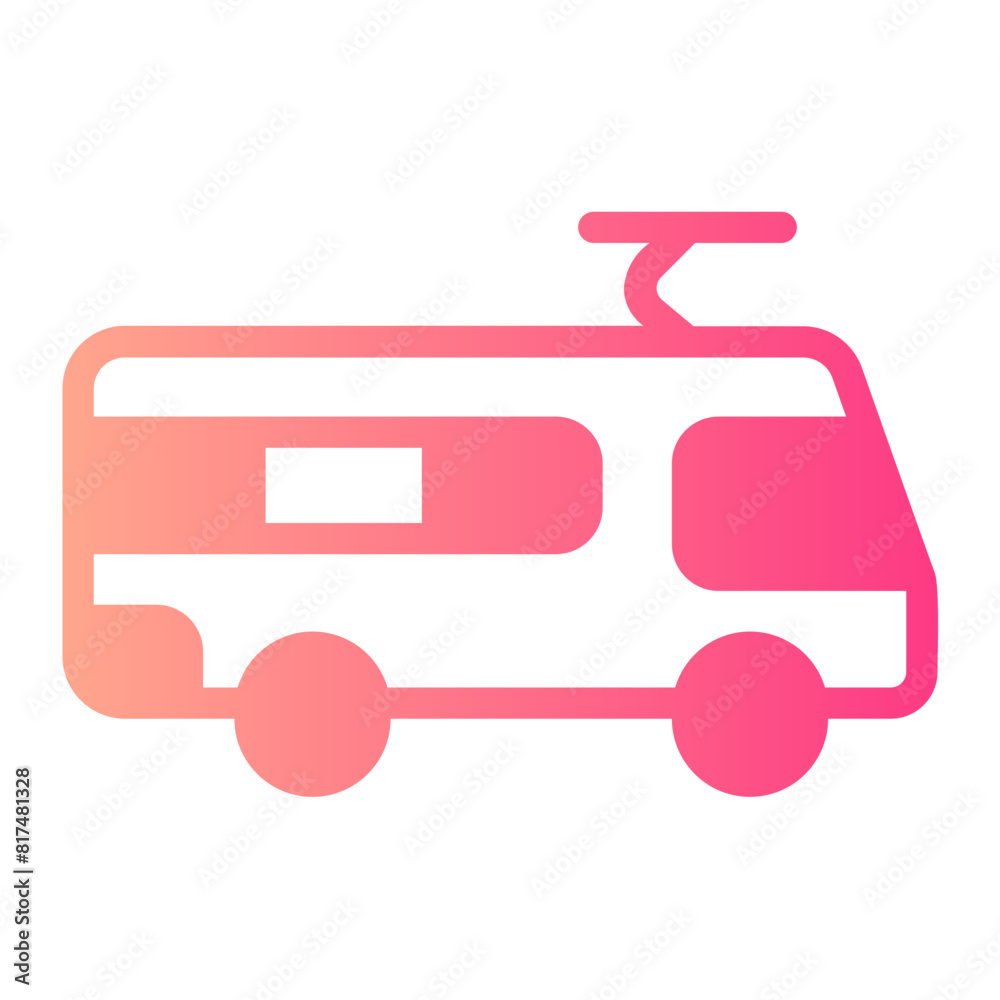 electric bus gradient icon electric bus gradient icon