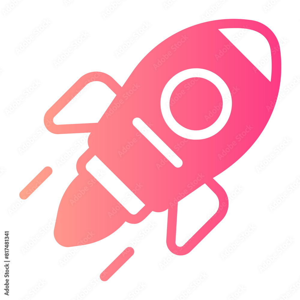 rocket gradient icon rocket gradient icon