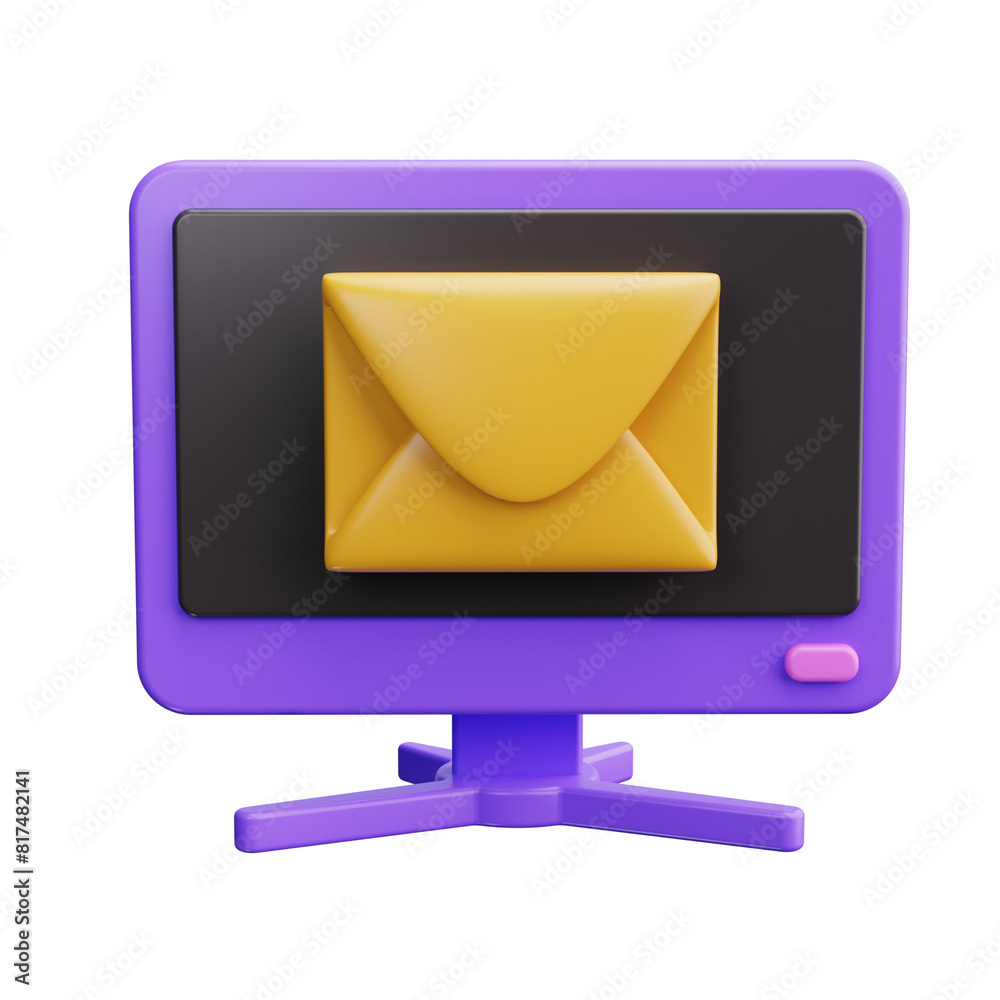 computer 3d render icon