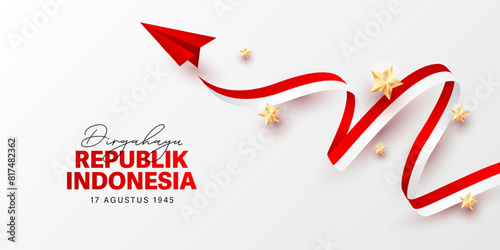Indonesia independence day celebration template design, Dirgahayu republik indonesia