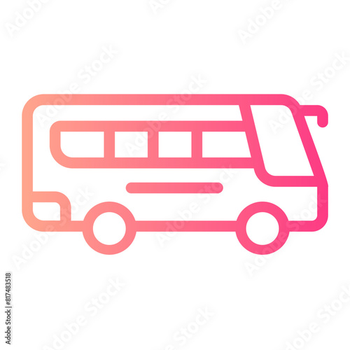 autobus gradient icon