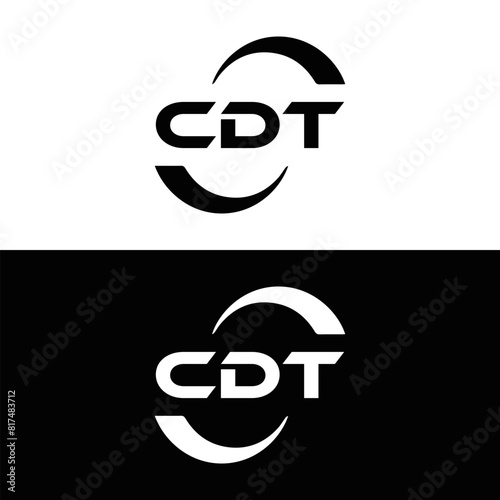 CDT logo. C D T design. White CDT letter. CDT, C D T letter logo design. C D T letter logo design in FIVE, FOUR, THREE, style. letter logo set in one artboard. C D T letter logo vector design. photo