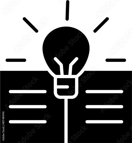 Learning glyph icon vector