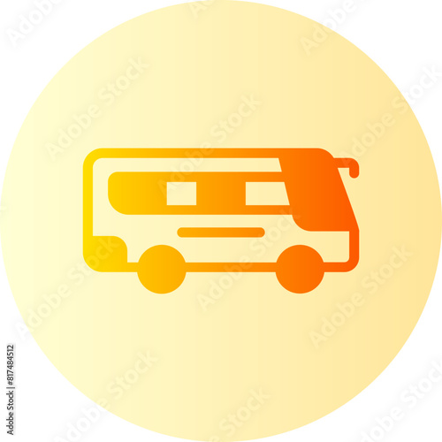 autobus gradient icon