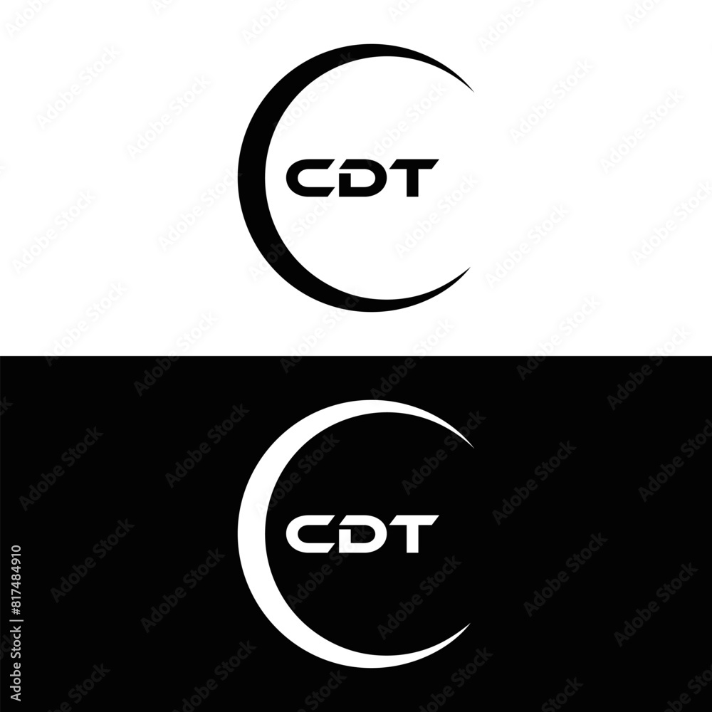 CDT logo. C D T design. White CDT letter. CDT, C D T letter logo design. C D T letter logo design in FIVE, FOUR, THREE, style. letter logo set in one artboard. C D T letter logo vector design.