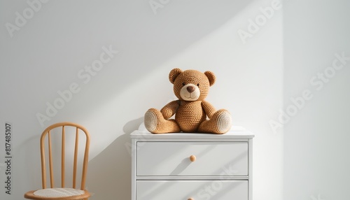 Charming Crochet Teddy Bear Companion for a Child's Room