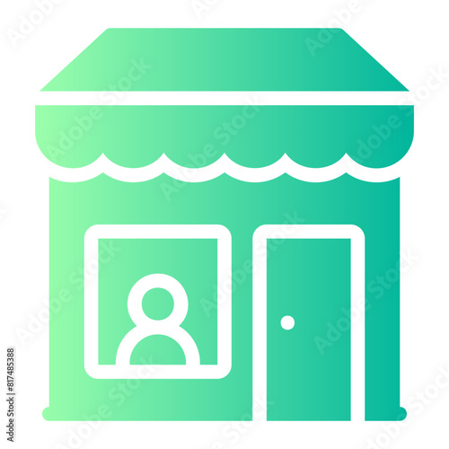 store front gradient icon