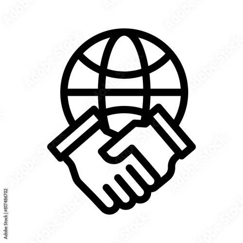 17 global youth line icon illustration vector graphiC