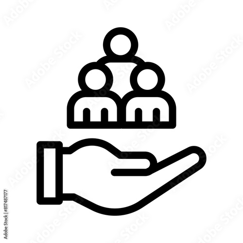 21 inclusive line icon illustration vector graphic