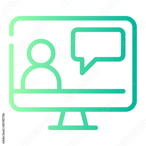 online meeting gradient icon
