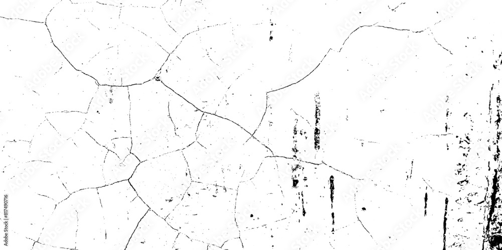 Black grunge effect on white background, cracked ground, ground distress texture, damage texture, scratch texture, grunge texture for overlay design Black grunge effect on white background, cracked ground, ground distress texture, damage texture, scratch texture, grunge texture for overlay design