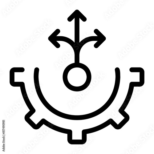 flexibility line icon