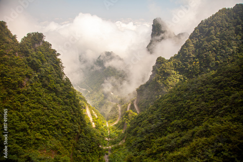 Tianmen Mountain - Heaven's Gate Mountain is a mountain located within Tianmen Mountain National Park, Zhangjiajie, in the northwestern part of Hunan Province, China.