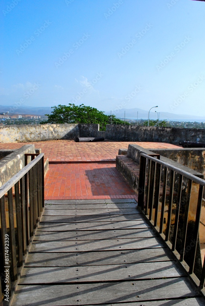 Fototapeta premium The Castle of San Antonio de la Eminencia is a fortification built in the 17th century near Cumaná, Venezuela, by the governor of the Province of Nueva Andalucía y Paria to protect the city from const