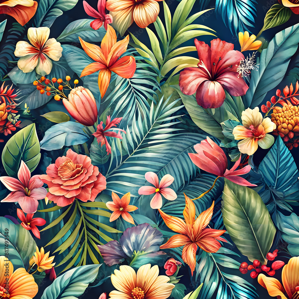 Tranquil Aquamarine Tropical Beach Hand-Painted Seamless Pattern. Perfect for: Summer Solstice, Earth Day, World Oceans Day, Beach Parties, Tropical-themed Parties, Vacation Announcements. Tranquil Aquamarine Tropical Beach Hand-Painted Seamless Pattern. Perfect for: Summer Solstice, Earth Day, World Oceans Day, Beach Parties, Tropical-themed Parties, Vacation Announcements.