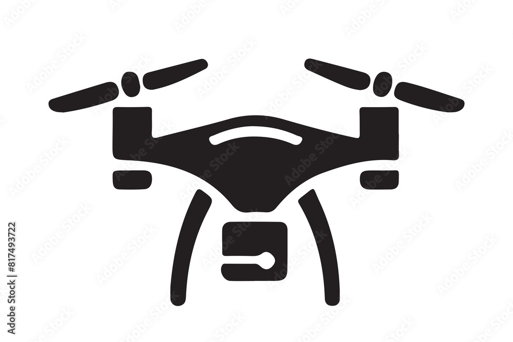 Drone silhouette vector, drone camera icon silhouette vector illustration Drone silhouette vector, drone camera icon silhouette vector illustration