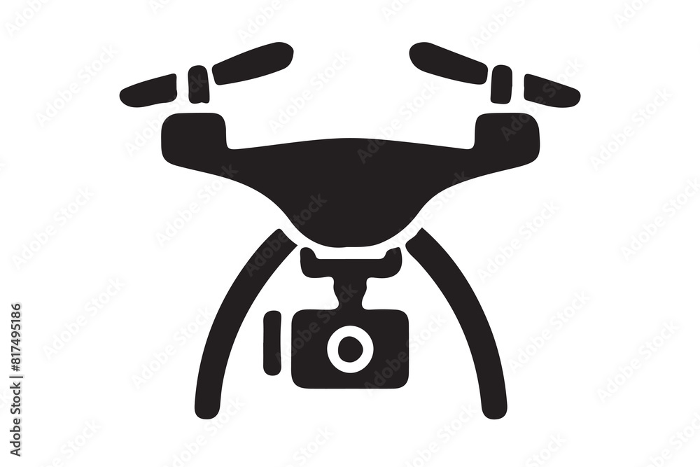 Drone silhouette vector, drone camera icon silhouette vector illustration Drone silhouette vector, drone camera icon silhouette vector illustration