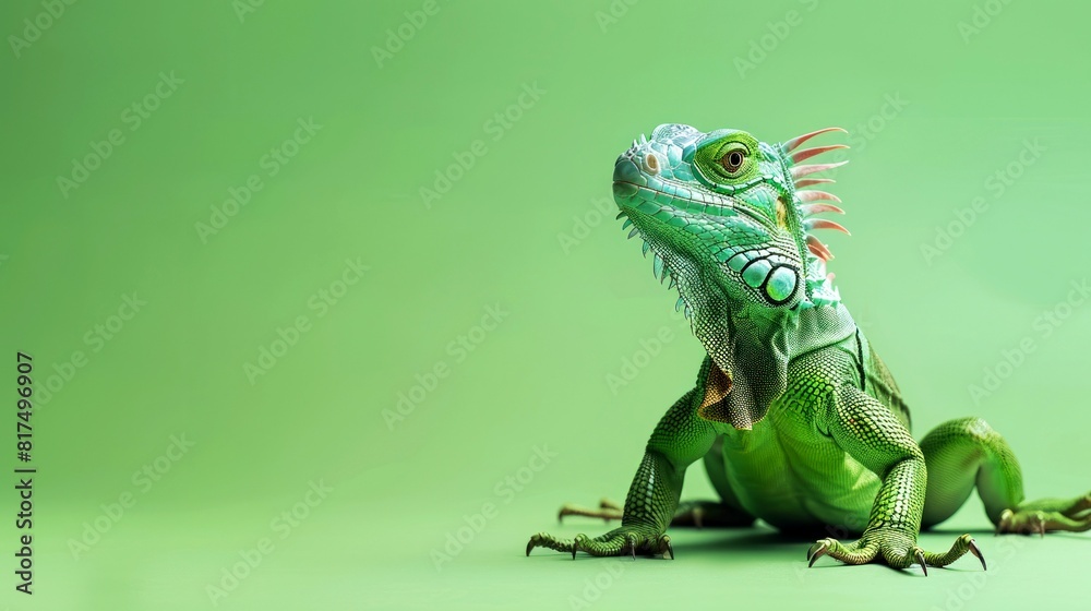 Fototapeta premium portrait pet, dog, cat, chameleon, iguana on clean background
