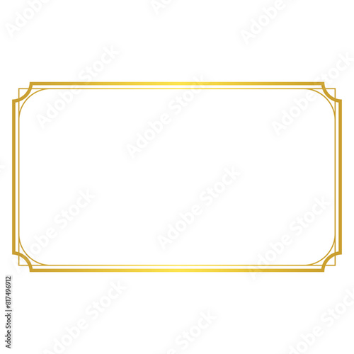Simple gold border frame.eps