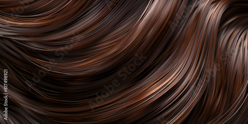 Gorgeous Lustrous Texture Of Brunette Hair Background  Shimmering luxury brown haired hair care background. 