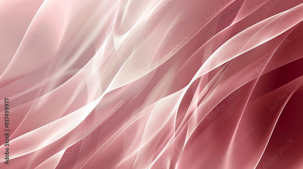 Fototapeta premium Abstract minimalist mobile wallpaper design featuring a light pink, marsala, burgundy, maroon background with white lines and soft curves, blurred for a delicate visual effect. 