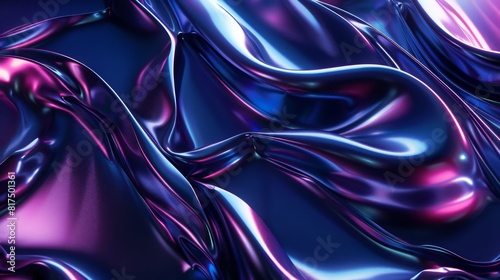 3d abstract blue and purple background with flowing smoke, wavy liquid texture	