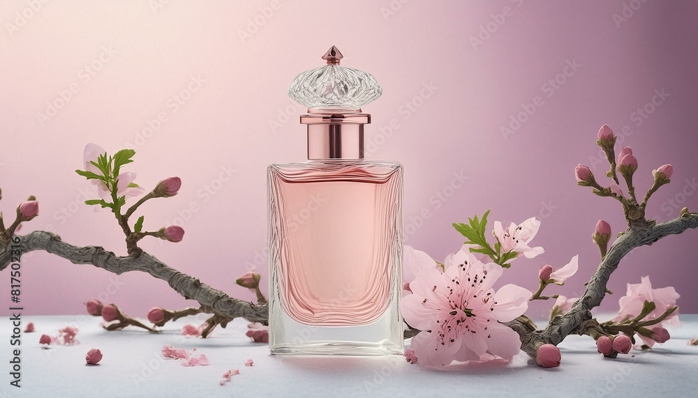 AI-Crafted Chic: Minimalist Perfume Bottle Mockup for Stylish Parfumerie Banner AI-Crafted Chic: Minimalist Perfume Bottle Mockup for Stylish Parfumerie Banner