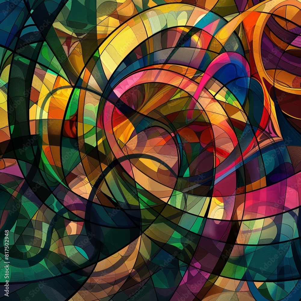 Obraz premium Abstract Chromosome-Inspired Digital Artwork