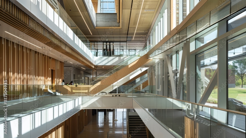 Obraz premium エスカレーターのある建物