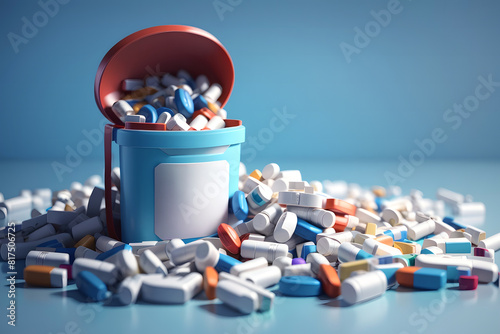 National Prescription Drug Take Back Day is observed every year in April, it is a safe, convenient, and responsible way to dispose of unused or expired prescription drugs. 3D Rendering design.